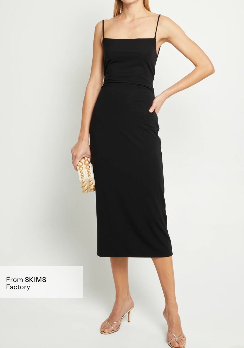 New few Moda O.P.T Inez black stretch dress $147 sz L